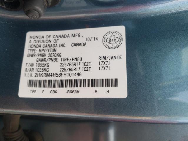 Photo 14 from auction – 2015 HONDA CR-V EX with VIN 2HKRM4H58FH101446