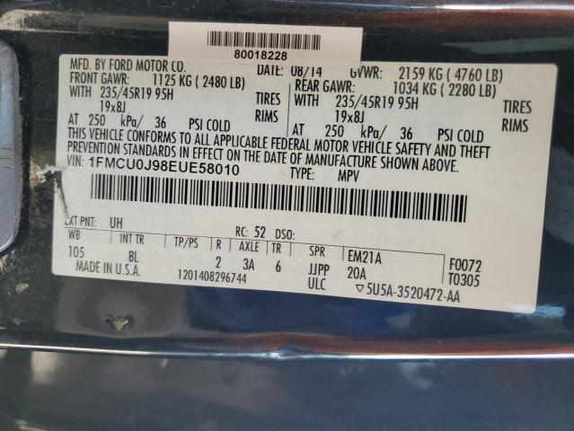Photo 14 from auction – 2014 FORD ESCAPE TIT with VIN 1FMCU0J98EUE58010