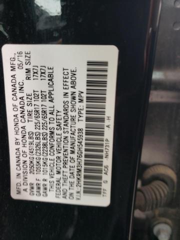 Photo 14 from auction – 2016 HONDA CR-V EXL with VIN 2HKRM3H76GH545938