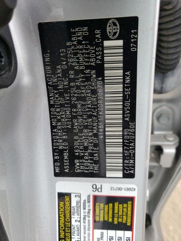 Photo 10 from auction – 2013 TOYOTA CAMRY L with VIN 4T4BF1FK0DR306704