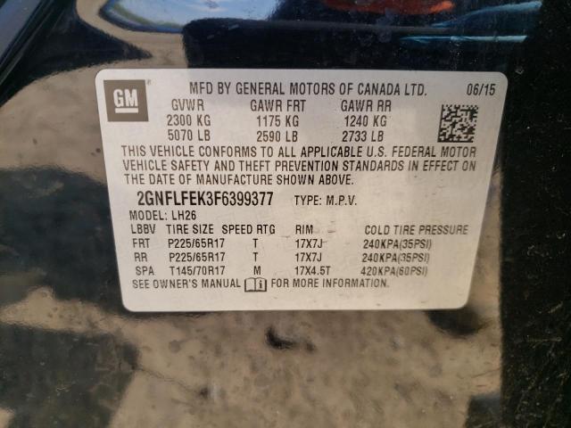 Photo 14 from auction – 2015 CHEVROLET EQUINOX LT with VIN 2GNFLFEK3F6399377