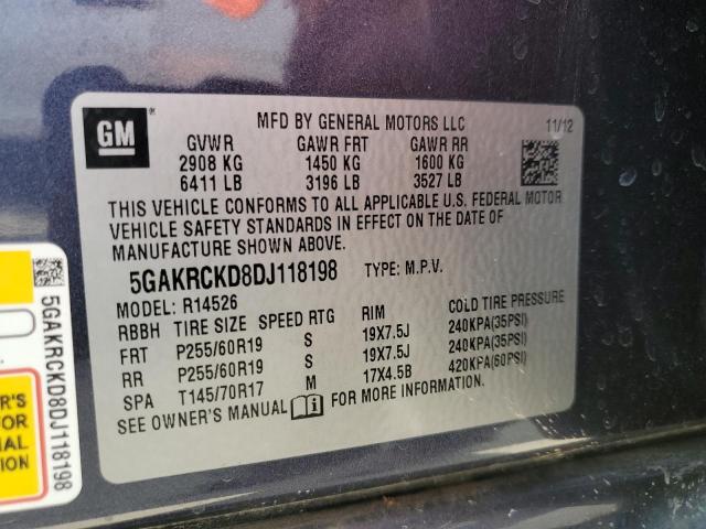 Photo 14 from auction – 2013 BUICK ENCLAVE with VIN 5GAKRCKD8DJ118198