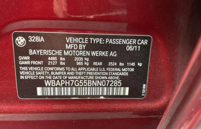 Photo 10 from auction – 2011 BMW 328 I with VIN WBAPH7G55BNN07285