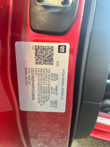Photo 10 from auction – 2023 CHEVROLET CORVETTE S with VIN 1G1YB2D45P5115026