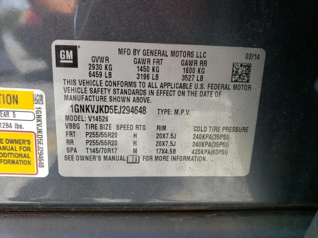 Photo 14 from auction – 2014 CHEVROLET TRAVERSE L with VIN 1GNKVJKD5EJ294648