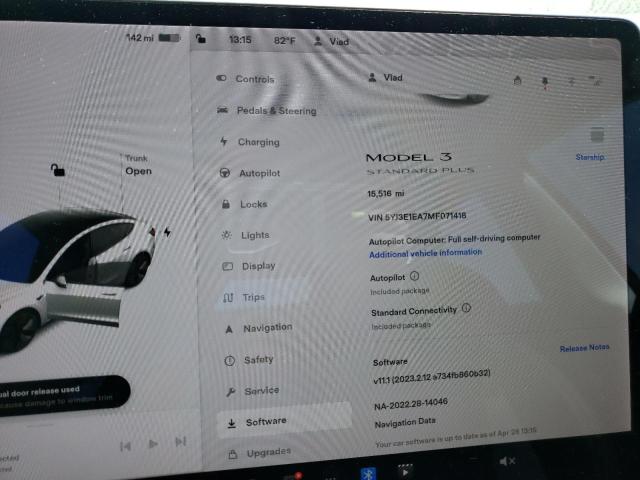 Photo 9 from auction – 2021 TESLA MODEL 3 with VIN 5YJ3E1EA7MF071418