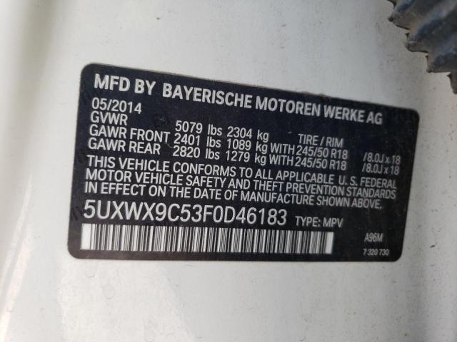 Photo 14 from auction – 2015 BMW X3 XDRIVE2 with VIN 5UXWX9C53F0D46183