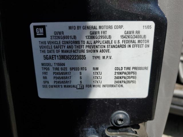 Photo 14 from auction – 2006 BUICK RAINIER CX with VIN 5GAET13M362223035