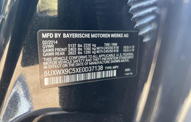 Photo 10 from auction – 2014 BMW X3 XDRIVE2 with VIN 5UXWX9C5XE0D37138