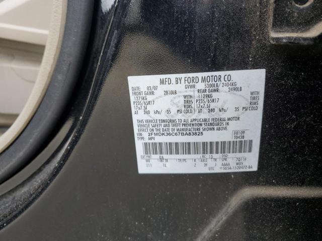 Photo 14 from auction – 2007 FORD EDGE SE with VIN 2FMDK36C67BA83825