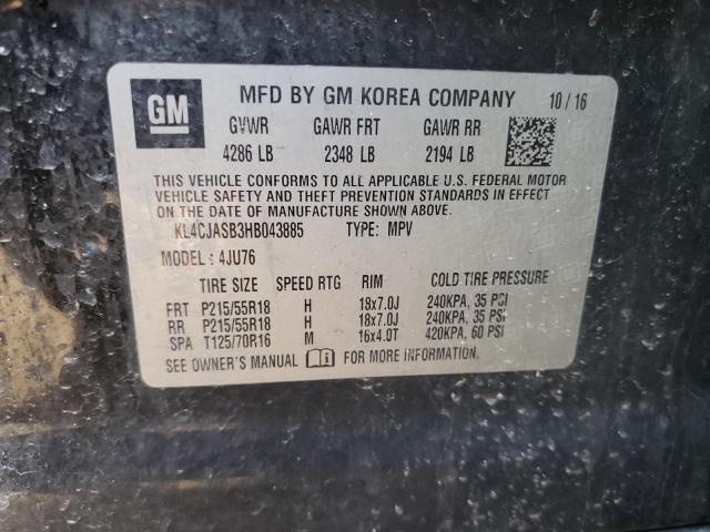 Photo 14 from auction – 2017 BUICK ENCORE PRE with VIN KL4CJASB3HB043885