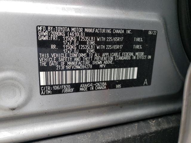 Photo 14 from auction – 2022 TOYOTA RAV4 LE with VIN 2T3F1RFV2NW284278