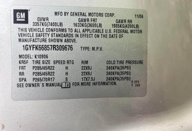 Photo 10 from auction – 2007 CADILLAC ESCALADE L with VIN 1GYFK63887R272529