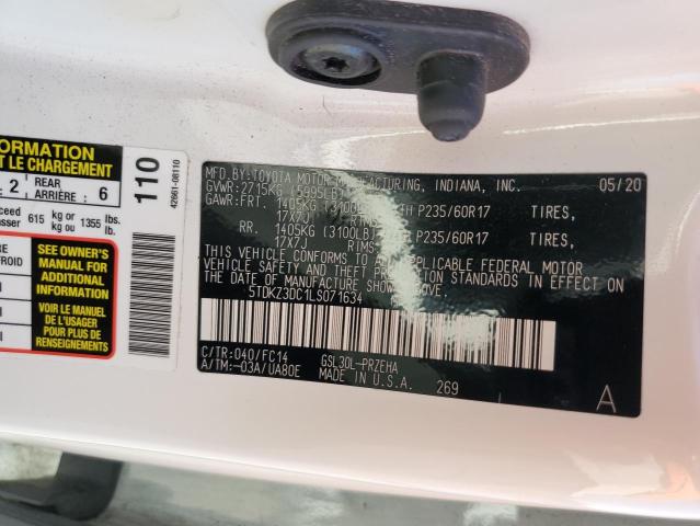 Photo 14 from auction – 2020 TOYOTA SIENNA LE with VIN 5TDKZ3DC1LS071634