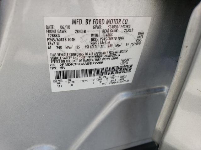 Photo 14 from auction – 2010 FORD EDGE LIMIT with VIN 2FMDK3KC2ABB72286