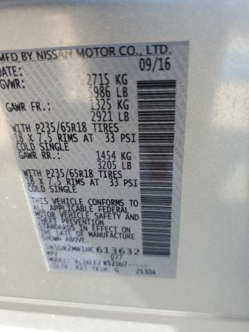 Photo 14 from auction – 2017 NISSAN PATHFINDER with VIN 5N1DR2MN1HC613632