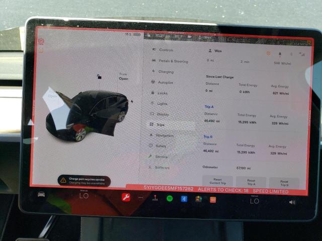 Photo 9 from auction – 2021 TESLA MODEL Y with VIN 5YJYGDEE5MF157282