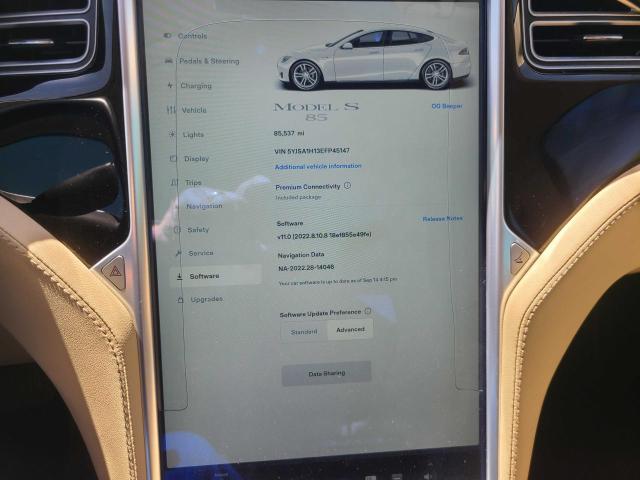 Photo 8 from auction – 2014 TESLA MODEL S with VIN 5YJSA1H13EFP45147
