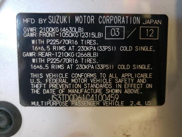 Photo 14 from auction – 2012 SUZUKI GRAND VITA with VIN JS3TD0D61C4100459