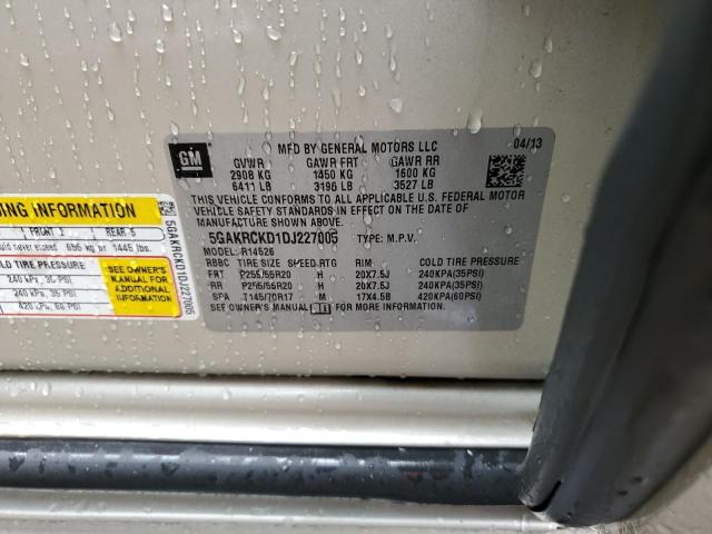 Photo 14 from auction – 2013 BUICK ENCLAVE with VIN 5GAKRCKD1DJ227005