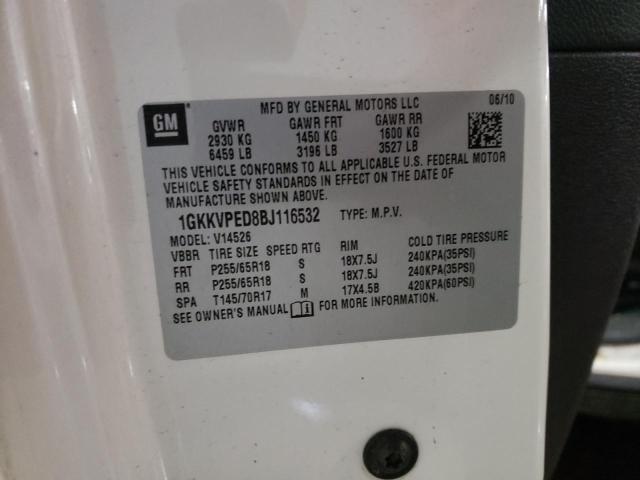 Photo 14 from auction – 2011 GMC ACADIA SLE with VIN 1GKKVPED8BJ116532