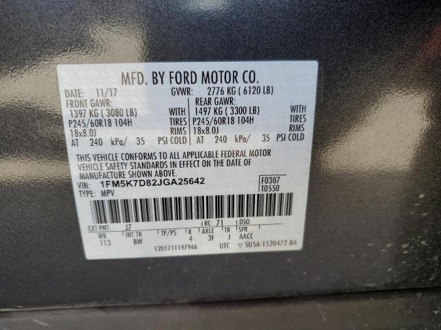 Photo 14 from auction – 2018 FORD EXPLORER X with VIN 1FM5K7D82JGA25642