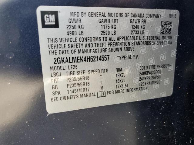 Photo 14 from auction – 2017 GMC TERRAIN SL with VIN 2GKALMEK4H6214557