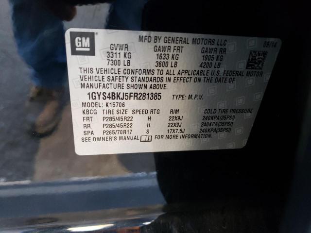 Photo 14 from auction – 2015 CADILLAC ESCALADE L with VIN 1GYS4BKJ5FR281385