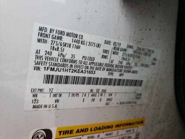 Photo 14 from auction – 2019 FORD EXPEDITION with VIN 1FMJU1HT2KEA31653