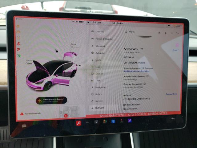 Photo 9 from auction – 2018 TESLA MODEL 3 with VIN 5YJ3E1EA8JF171913