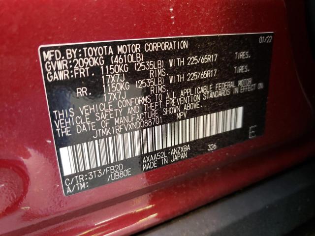 Photo 14 from auction – 2022 TOYOTA RAV4 LE with VIN JTMK1RFVXND088701