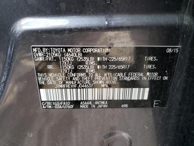 Photo 14 from auction – 2015 TOYOTA RAV4 XLE with VIN JTMRFREVXFJ044637