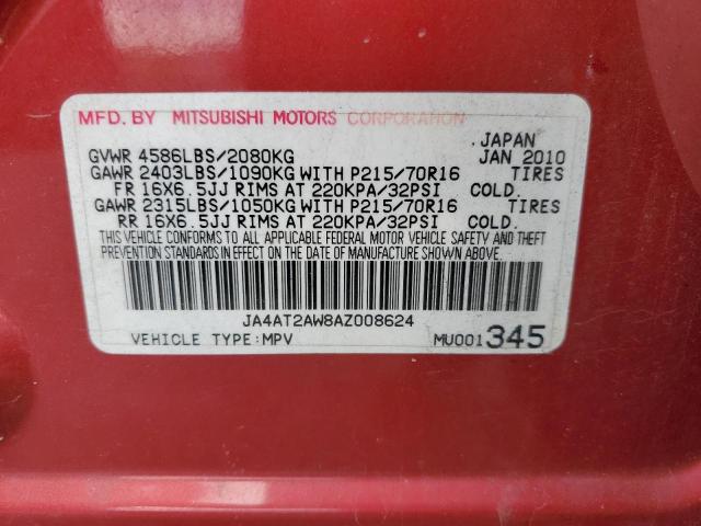 Photo 14 from auction – 2010 MITSUBISHI OUTLANDER with VIN JA4AT2AW8AZ008624