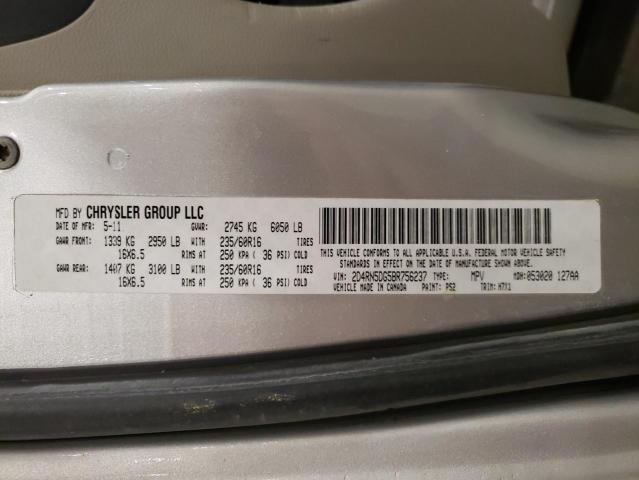 Photo 14 from auction – 2011 DODGE GRAND CARA with VIN 2D4RN5DG5BR756237