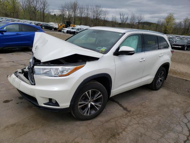 TOYOTA HIGHLANDER 2016 with VIN 5TDJKRFH1GS233649 - Photo from auction