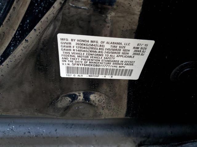 Photo 14 from auction – 2016 HONDA PILOT ELIT with VIN 5FNYF6H0XGB011771