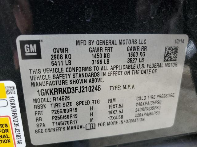 Photo 14 from auction – 2015 GMC ACADIA SLT with VIN 1GKKRRKD3FJ210246