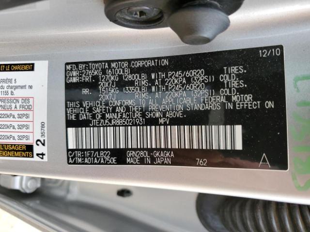 Zdjęcie 14 z aukcji – 2011 TOYOTA 4RUNNER SR z VIN JTEZU5JR8B5021931