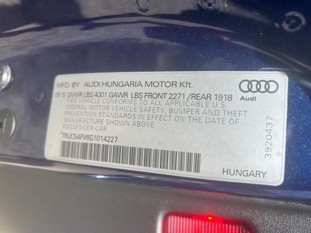 Photo 10 from auction – 2016 AUDI TT with VIN TRUC5AFV6G1014227