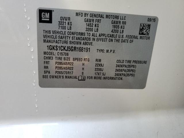 Photo 14 from auction – 2016 GMC YUKON DENA with VIN 1GKS1CKJ5GR168191