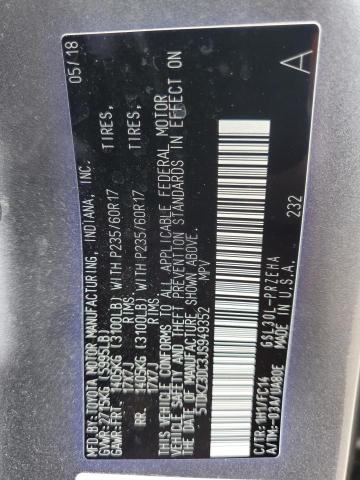 Photo 14 from auction – 2018 TOYOTA SIENNA LE with VIN 5TDKZ3DC3JS949352