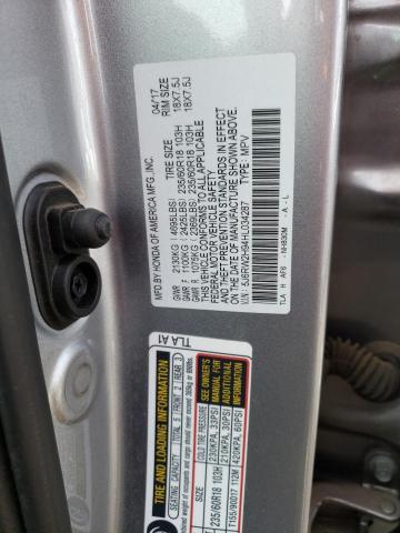 Photo 14 from auction – 2017 HONDA CR-V TOURI with VIN 5J6RW2H94HL034287