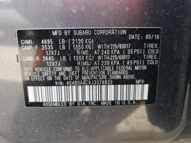 Photo 14 from auction – 2018 SUBARU OUTBACK 2. with VIN 4S4BSAAC9J3378833