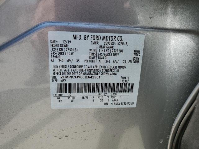 Photo 14 from auction – 2020 FORD EDGE SEL with VIN 2FMPK3J96LBA42551