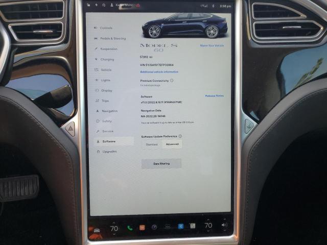 Photo 9 from auction – 2014 TESLA MODEL S with VIN 5YJSA1S17EFP33964