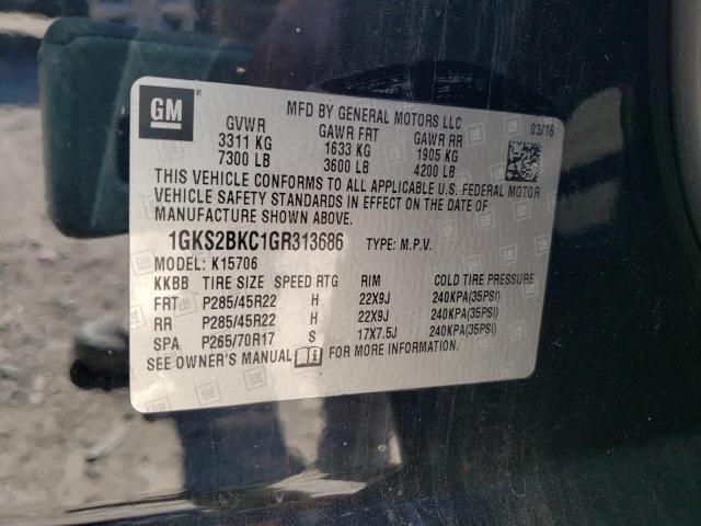 Photo 14 from auction – 2016 GMC YUKON SLT with VIN 1GKS2BKC1GR313686