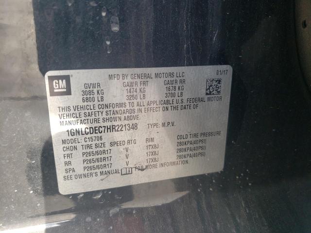 Photo 14 from auction – 2017 CHEVROLET TAHOE POLI with VIN 1GNLCDEC7HR221348