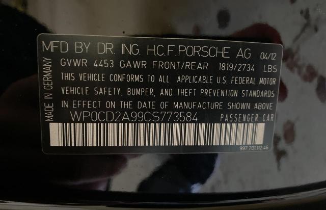 Photo 10 from auction – 2012 PORSCHE 911 TURBO with VIN WP0CD2A99CS773584