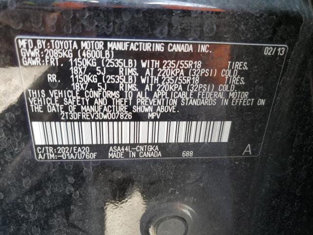 Photo 14 from auction – 2013 TOYOTA RAV4 LIMIT with VIN 2T3DFREV3DW007826