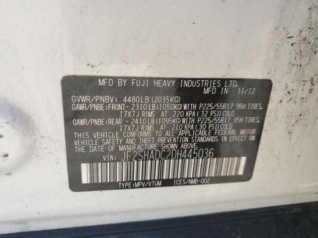 Photo 14 from auction – 2013 SUBARU FORESTER 2 with VIN JF2SHADC2DH445036